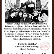 8 Mart Dünya Kadınlar Gününde Türk Kadınının Kazanımları Paneli - 2020